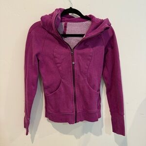 Lululemon Full Zip Scuba Hoodie Purple Womens Size 4 Cozy Athleisure Casual